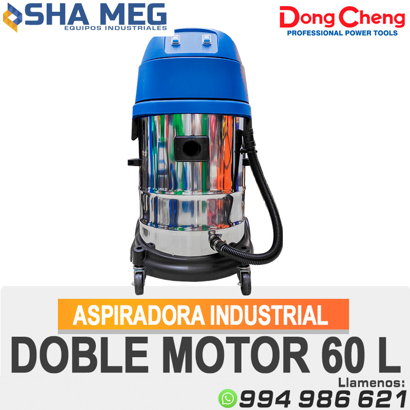 ASPIRADORA-INDUSTRIAL-DOBLE-MOTOR-60-LITROS-.jpg ASPIRADORA INDUSTRIAL DVC60 DOBLE MOTOR DONG CHENG - Imagen 1