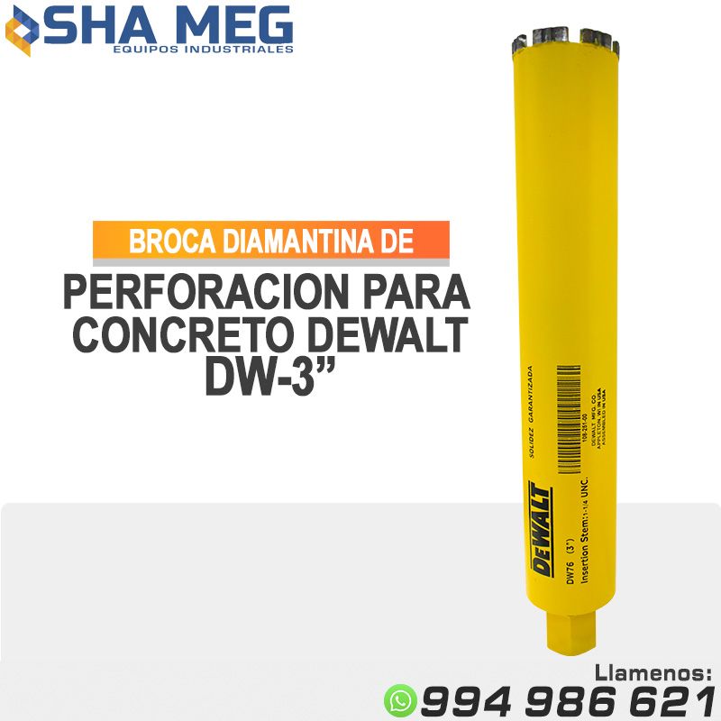 BROCA-DIAMANTINA-DE-PERFORACION-PARA-CONCRETO-DEWALT-DW-3.jpg BROCA PARA DIAMANTINA DE 3" DW76 DEWALT - Imagen 1
