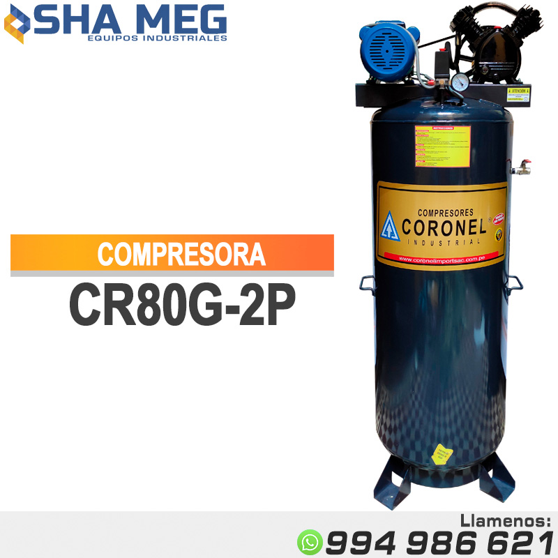CR80G-2P.jpg COMPRESORA DE AIRE CR80G-2M CORONEL - Imagen 1