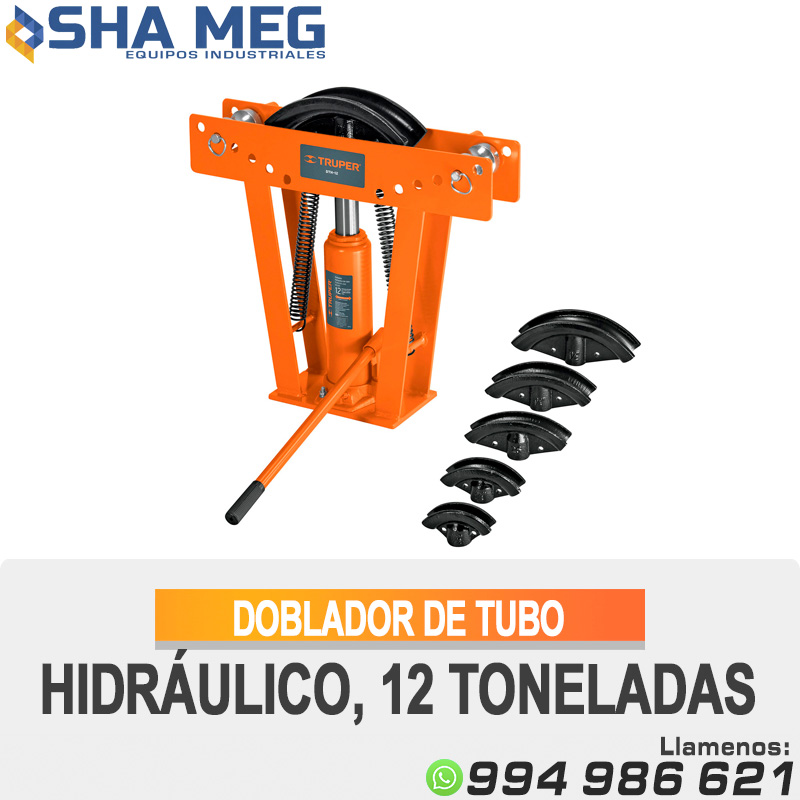 Doblador-de-tubo-hidraulico-12-toneladas.jpg DOBLADOR DE TUBO 12TON HIDRÁULICO TRUPER - Imagen 1