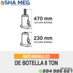 GATO HIDRÁULICO DE BOTELLA 8 TON - Imagen 2