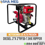 MOTOBOMBA DE ALTA PRESIÓN DIESEL 2"X 2″RP20-7.5HX RIPPER
