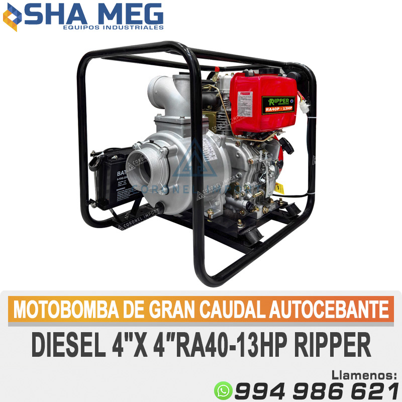 MOTOBOMBA-DE-GRAN-CAUDAL-AUTOCEBANTE-DIESEL-4-X-4-RA40-13HP-RIPPER.jpg MOTOBOMBA DE GRAN CAUDAL AUTOCEBANTE DIESEL 4"X 4″RA40-13HP RIPPER - Imagen 1