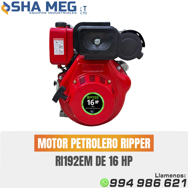 MOTOR-PETROLERO-RIPPER-RI192EM-DE-16-HP.jpg MOTOR ESTACIONARIO DIESEL RI192EM RIPPER - Imagen 1
