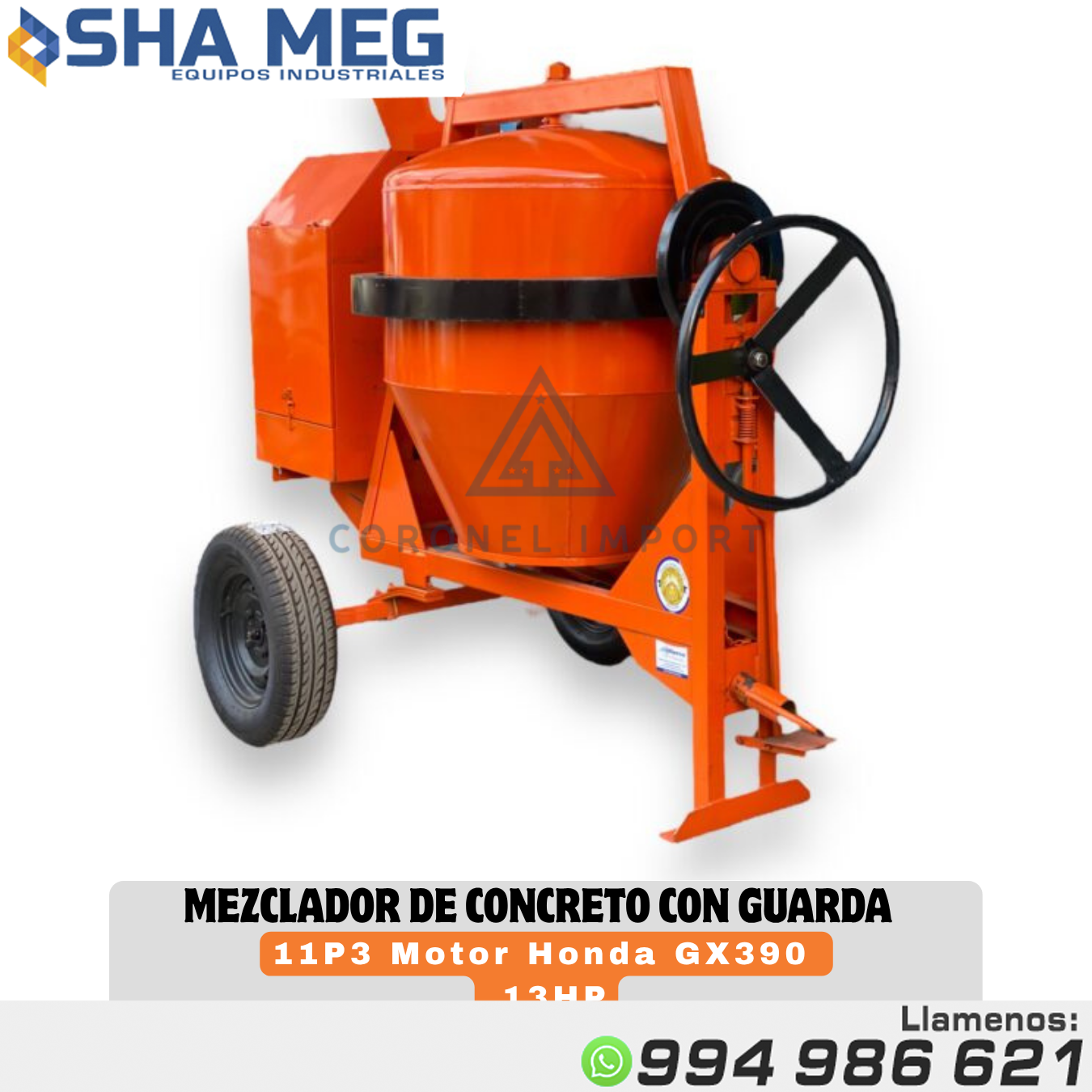 act2.png MEZCLADORA DE CONCRETO CON GUARDA DE 11P3 MTP11-13HG - Imagen 1